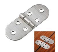 BildeeMait Spring Loaded 180 Degree Flap Hinge Foldable Flip Top Hinge Folding Table Sewing Machine Desktop Wardrobe Copper for Stainless Steel 2 Pcs(1Pcs Stainless steel)