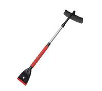 BildeeMait Telescopic Snow Scraper with Detachable Head, Extendable Ice Remover up to 100cm, EVA ABS Aluminum Brush for Car Windshield Cleaning, Grey