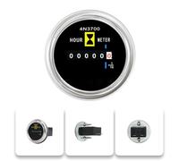 BildeeMait Timer Operating Hours Meter 52mm for Excavator Loader 4N3700 4N-3700 12V 24V Iron Gauge