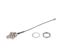 BildeeMait U.FL to Female Waterproof Adapter Cable, RF1.13 Low Loss with M10 External Thread, Silver Copper Test Meter, 20cm(10)