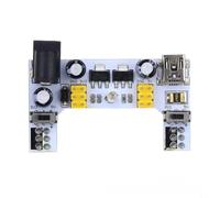 BildeeMait USB Breadboard Power Supply Module 2 Channel 5V/3.3V with Dual Input USB DC for Electronic Prototyping Experiments