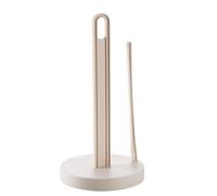BildeeMait White ABS Paper Towel Holder Stand with Widened Top Handle and Suction Cups for Easy Tearing(Biege)