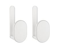 BildeeMait White Adjustable Paper Towel Holder with Full Back Magnets, Versatile Kitchen Roll Dispenser Smooth Surfaces