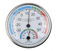 BildeeMait White Analogue for Thermo-Hygrometer Room Climate Monitoring, Read Temperature and Humidity Gauge, Home Garden Office Laboratory 13cm