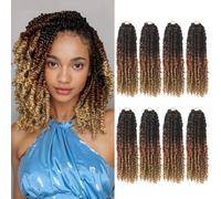 Bileaf Short Passion Twist Crochet Hair for Black Women Pre-twisted