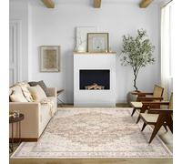 BILEEHOME Distressed Carpet Multi Rug Kitchen Living Room Bedroom Dining Room 6x9 Cover Print Coffee Soft Medallion Boho Area Rug for Living Room Bedroom