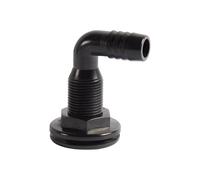 Bilge Pump Drain Through Hull Connection - 90 Degree Marine Passage Connector | Safe Plumbing Device Made of ABS Drain - Sturdy Fixing Tool for Installing Water Flow Systems a