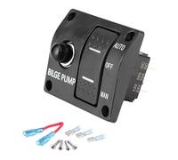 Bilge Pumps Control Panel 3 Way 12V/24V LED Indicates Marine Switches Panel Circuit Break Quick Installation Bilge Switch