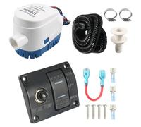 Bilge Pumps Drain Set Marine Pumps Automatic Operations 1100GPH 750GPH for Sailboats Fishing Vessels Boat