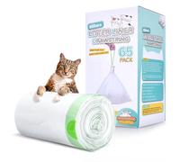 Bilibara Litter Robot Liners with Drawstring, 65 Pack - Litter Bags Compatible with MeoWant, Durable Disposable Waste Bags, for 9 Gallons Home/Kitchen Trash Cans, Storage of Goods