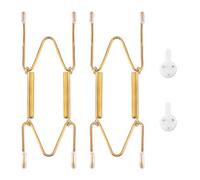 Bilillo 2 Pack Plate Hangers for The Wall, Suitable for 5-6 inch Decorative Plate, Stainless Steel Invisible Heavy Duty Wire Plate Holder with Wall Hooks, Plate Hangers for Displaying Plates