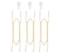 Bilillo 3 Pack Plate Hangers for The Wall, Suitable for 12-16 inch Art Plate, Stainless Steel Invisible Heavy Duty Wire Plate Holder with Wall Hooks, Plate Hangers for Displaying Plates