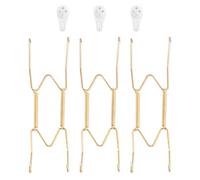 Bilillo 3 Pack Plate Hangers for Wall, Suitable for 8-10 Inch Art, Stainless Steel Invisible Heavy Duty Wire Holder With Wall Hooks for Displaying Plates, Platters, Dishes