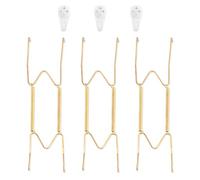 Bilillo 3 Pack Wall Plate Hangers, Suitable for 9-11 inch Art, Stainless Steel Invisible Heavy Duty Wire Plate Holder with Wall Hooks