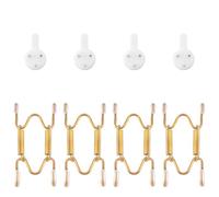 Bilillo 4 Pcak Plate Hangers for The Wall, Suitable for 2.5-3 inch Decorative Plate, Stainless Steel Invisible Heavy Duty Wire Plate Holder with Wall Hooks, Plate Hangers for Displaying Plates