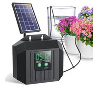 Biling 3.5W Solar Drip Irrigation System for 15-20 Pot Balcony Garden Plant | 2200mAh Battery, 168 Modes, 400ml/min, IP68 Solar Self Watering System for Greenhouse Patio Parterre Plants Holiday Trip Use