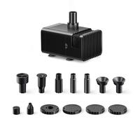 Biling Fountain Pump Set 10V 300L/H for 1.5W-8W Solar Bird Bath Fountain Solar Pond Pump, Waterproof Mini Pump with Nozzles for Garden, Pond, Fish Tank, Aquariums