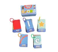 Bilingual Activity Card Sets - Spanish & English Flash Cards for Kids - Numbers Colors Shapes Months Days - Durable 3x5 Learning Cards with Rings for Toddlers Preschool Classroom & Homeschool