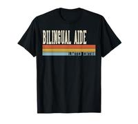 Bilingual Aide Week Retro Vintage Back to School Day T-Shirt