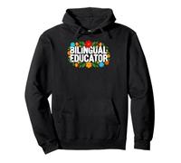 Bilingual Educator Floral Folk Art ESL Spanish Teacher Pullover Hoodie