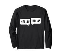 Bilingual Hello Hola Spanish English Friendship Friends Long Sleeve T-Shirt