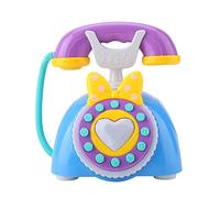Bilingual Musical Telephone Toy Educational Pretend Play Interactive Learning Toy for Kids Toddlers Boys Girls Blue Pink Plastic 14x13.5x16cm (Blue)