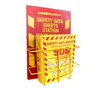 Bilingual Right to Know SDS Center Wire Rack and 3" Binder with 2020 Updated GHS Pictograms