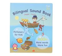 Bilingual Sound Book, Educational Learning Toy for Babies with Finger Point Reading, Interactive French English Sound Book for Home