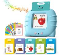 Bilingual Spanish and English Talking Flash Cards for 1-3 Pocket Speech Therapy Toys with 512 Words Montessori Language Learning Toys Autism Toys