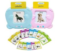 Bilingual Talking Flash Cards - English & Spanish Talking Learning Toys for Toddlers and Kids, Early Language Development Educational Toy with Music & Sounds (Ages 2 3 4 5 6 Years)