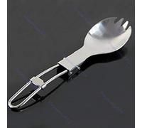 BIlinl Foldable Spork Fork Spoon Stainless Steel Hiking Camping Cook Picnic Traveller