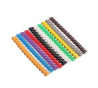 BIlinli 150 Pcs Cable Markers Colourful C-Type Marker Number Tag Label For 2-3mm Wire