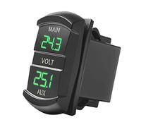 BIlinli Dual Voltmeter Voltage Battery Monitor LED Display Indicator 12V-24V Car Boat Voltage Meter Voltage tester Battery tester