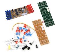 BIlinli NE555 + CD4017 Dual LED Red Blue Strobe Flashing Lights DIY Kit DC 9V - 12V