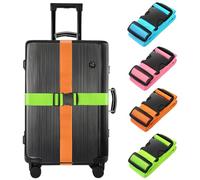 BILIONE Luggage Straps Belts TSA Approved Keep Suitcase Secure While Traveling, 79" Long Add a Bag Premium Accessory for Travel Bag Closure, 4 Pack Multicolor