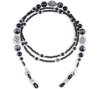 BILIONE Stones Eyeglass Chains, Eye Glasses Strap Around Neck for Women and Men, Sunglasses Holder Hanger Lanyards, Anti-lost Spectacle Chains (Black)