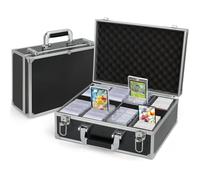 BILIPLE Top Loaders Box for 3 x 4 Inch 35PT Toploaders, Aluminium Trading Card Box with Locks, Waterproof Top Loaders Card Box, Deck Box, Trading Cards, Storage for TCG MTG Sports Cards
