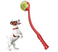 BILISH Dog Ball Thrower Launcher Squeaky Tennis Balls For Dogs Portable Small Chase Fetch Game Toy Dog Stuff Pick Up & Throw Play Chucker For Pet Exercise (Red)