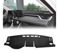 Bilisin Dashboard Cover Mat Compatible with Toyota RAV4 2019-2025 Non-Slip Suede Dash Board Pad for Toyota RAV4 No Glare Sunshade Protector Internal Accessories (Black)