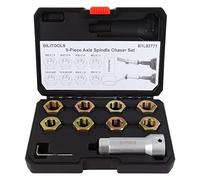 BILITOOLS Axle Nut Spindle Thread Chaser Set | Includes M20x1.25, M20x1.5, M22x1.0, M22x1.5, M24x1.5, M24x2.0, 13/16"-20 and 3/4"-20 UNF, 27 mm Extension Bar and Case