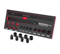 BILITOOLS Serpentine Belt Tool, Fold Tensioner Wrench, 3/8" & 1/2" Drive | Belt Tensioner Tool Kit, 16-19mm 6-Point Sockets, E10-E16 E-TORX Sockets, 13-15mm Crowfoot Wrenches, 3/8" & 1/2" Drive