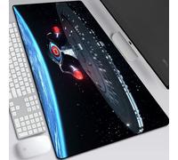 BILIVAN Astronomy Bright Universe Galaxy Human Exploration Map Mouse Pad Oversized Lock Edge Keyboard Office Writing Non-Slip Table Pad (800 * 400mm,20)