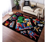 BILIVAN Avengers Anime Rug Living Room Bedroom Kids Bedside Miracle Spider Patterned Pad Boy Bedroom Color Non-slip Rug (A,120 * 160CM)