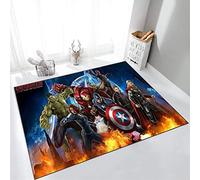 BILIVAN Avengers Anime Rug Living Room Bedroom Kids Bedside Miracle Spider Patterned Pad Boy Bedroom Color Non-slip Rug (C,80 * 120CM)