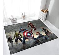 BILIVAN Avengers Anime Rug Living Room Bedroom Kids Bedside Miracle Spider Patterned Pad Boys Bedroom Color Non-slip Rug (B,50 * 80CM)
