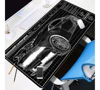 BILIVAN Cool Super-running Mouse Pad Oversized Animation Car Deconstruction Blueprint Custom Office Mechanical Mouse Desk Pad (600*300mm,15)