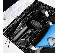 BILIVAN Cool Super-running Mouse Pad Oversized Animation Car Deconstruction Blueprint Custom Office Mechanical Mouse Desk Pad (800*300mm,7)