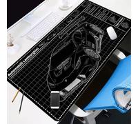 BILIVAN Cool Super-running Mouse Pad Oversized Animation Car Deconstruction Blueprint Custom Office Mechanical Mouse Desk Pad (900*400mm,10)