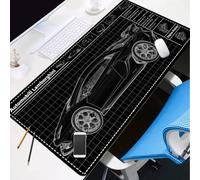 BILIVAN Cool Super-running Mouse Pad Oversized Animation Car Deconstruction Blueprint Custom Office Mechanical Mouse Desk Pad (600 * 300mm,20)
