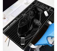 BILIVAN Cool Super-running Mouse Pad Oversized Animation Car Deconstruction Blueprint Custom Office Mechanical Mouse Desk Pad (800*400mm,5)